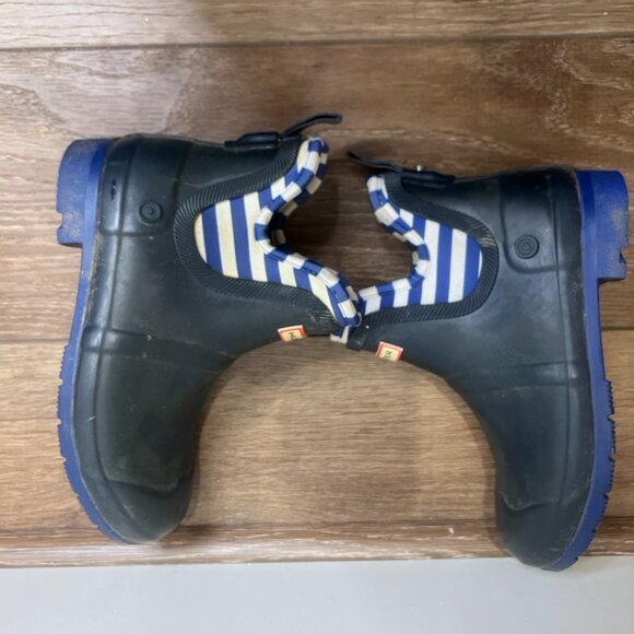 Hunter for Target Rain booties Youth Size 3 Navy/White Outdoor/Waterproof - Picture 6 of 9